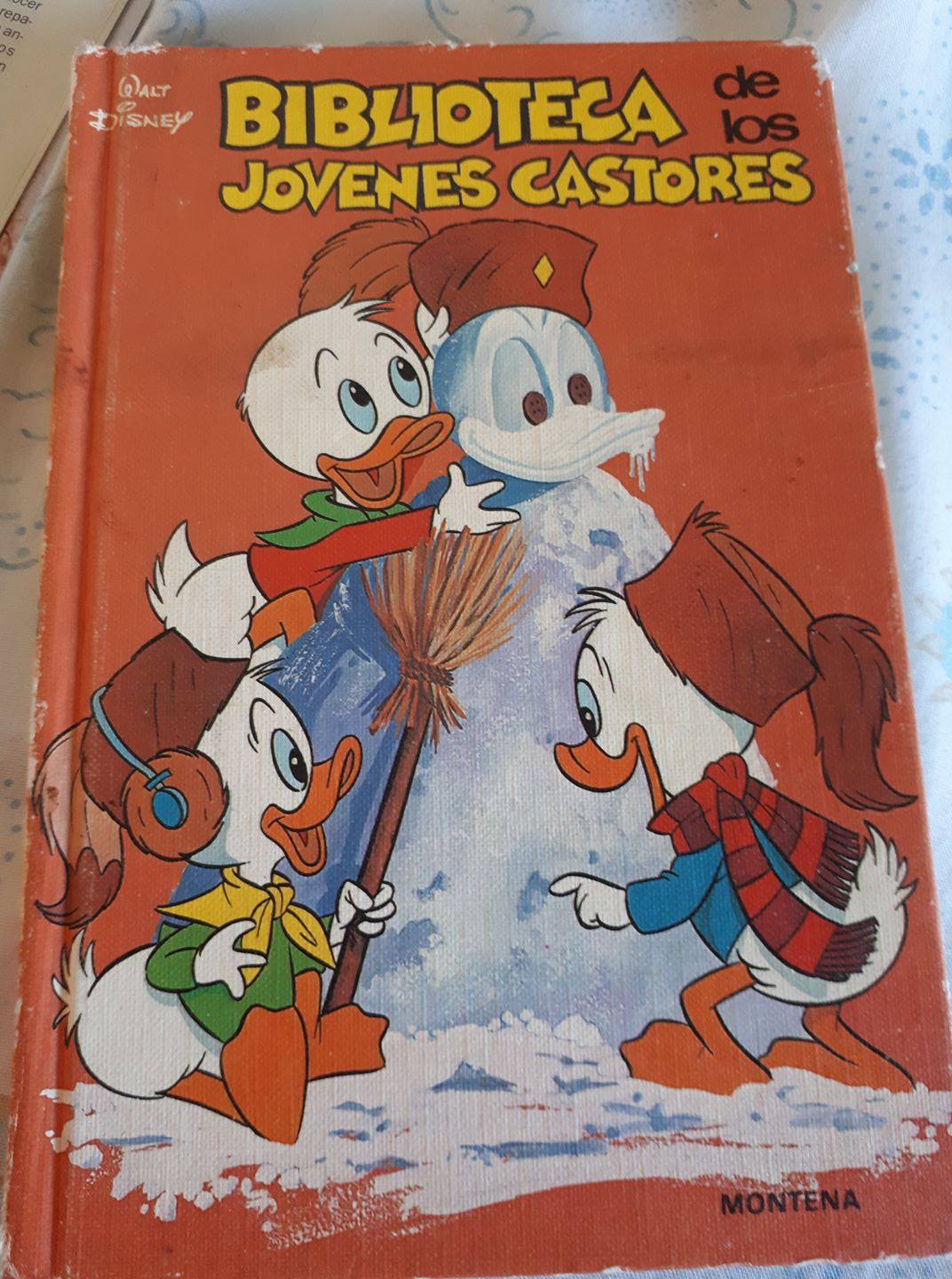 Libro de la Biblioteca de los Jóvenes Castores con los sobrinos del pato Donald.