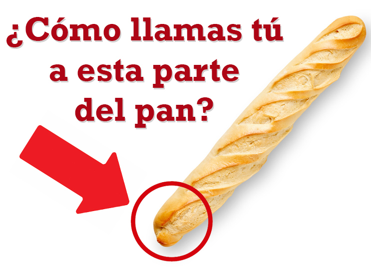 Barra de pan con una flecha roja que señala la punta.