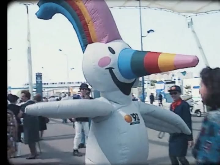 Muñeco hinchable de Curro, la mascota de la Expo 92