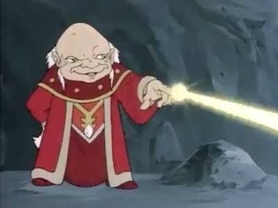 El Amo del Calabozo, de Dragones y mazmorras, señalando con el dedo
