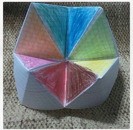Comecocos de papel pintado de colores
