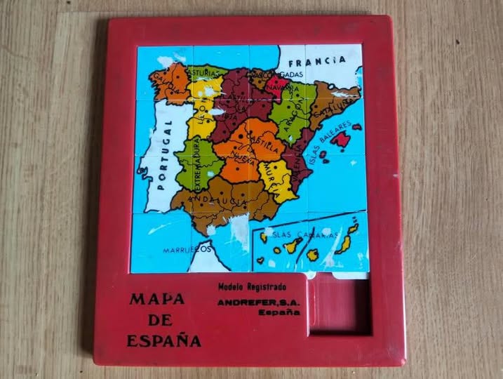 Puzle deslizante del mapa de España.
