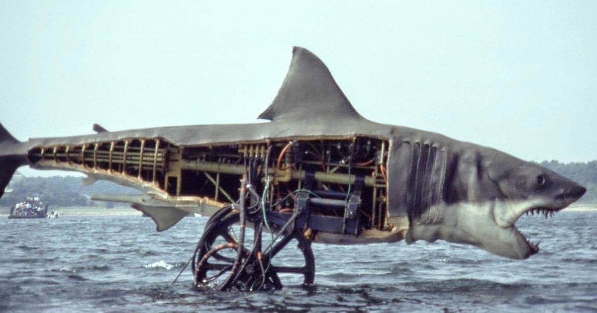 Tiburón mecánico de la película Tiburón.