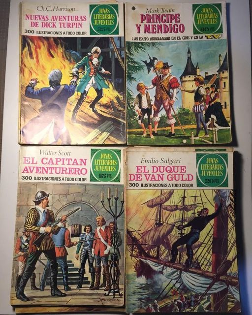 Cuatro números de Joyas Literarias Juveniles.
