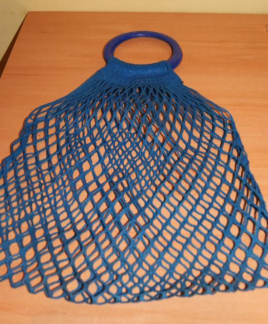 Bolsa de la compra de red azul