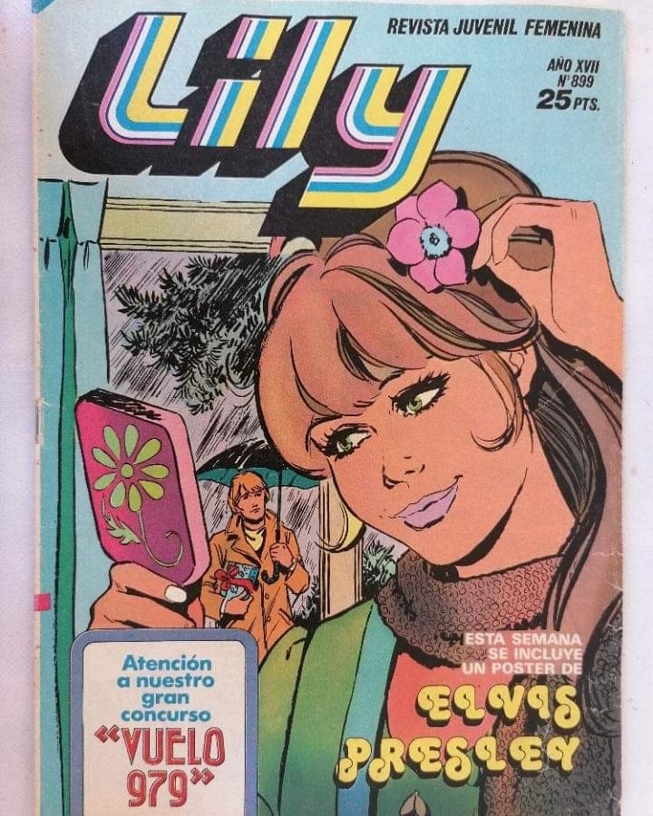 Portada de la revista Lily con un póster de Elvis Presley