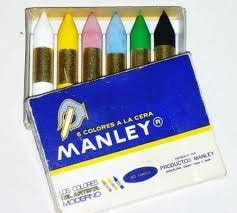Caja de seis ceras de colores Manley