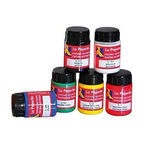 Botes de pintura La Pajarita de varios colores