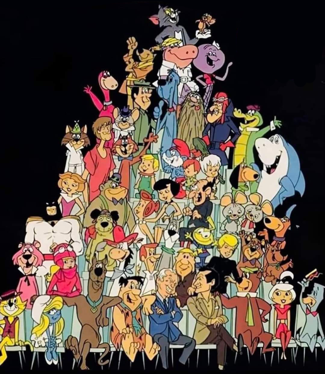 Montaña de personajes de dibujos de Hanna-Barbera