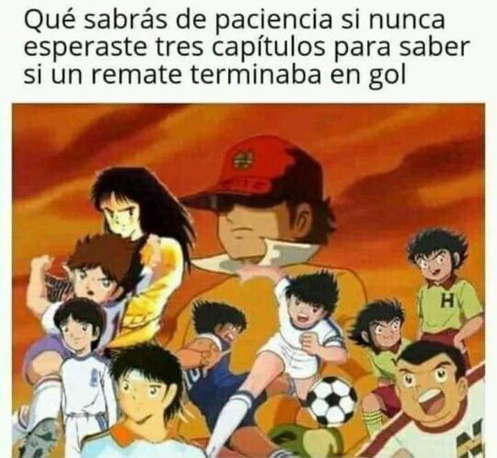 Ilustración con los personajes de Oliver y Benji, entre ellos Oliver con el balón y Benji con su gorra roja.
