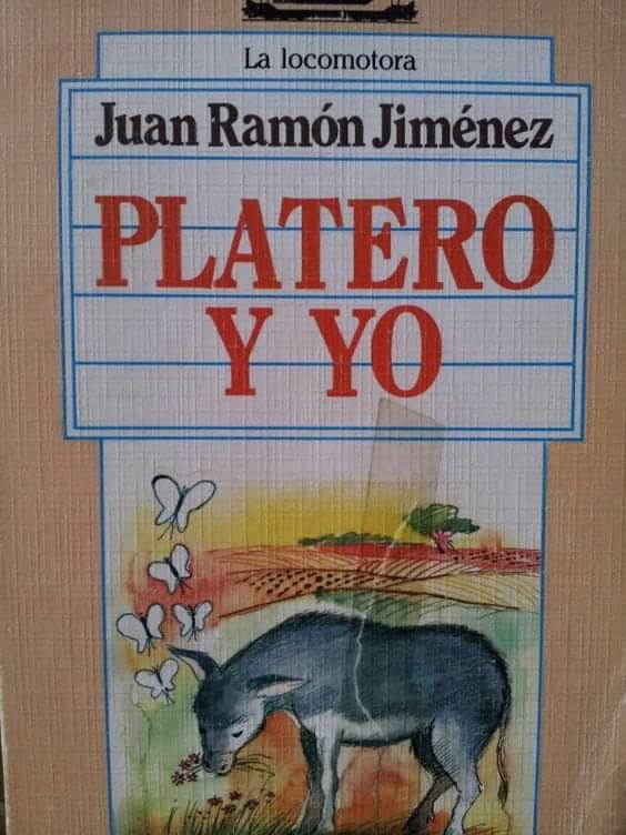 Libro Platero y yo con un burro dibujado en la portada.