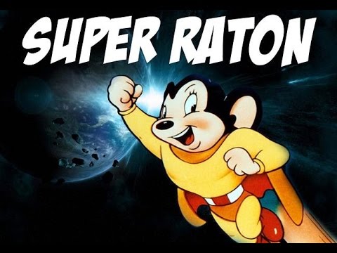Súper Ratón volando en el espacio