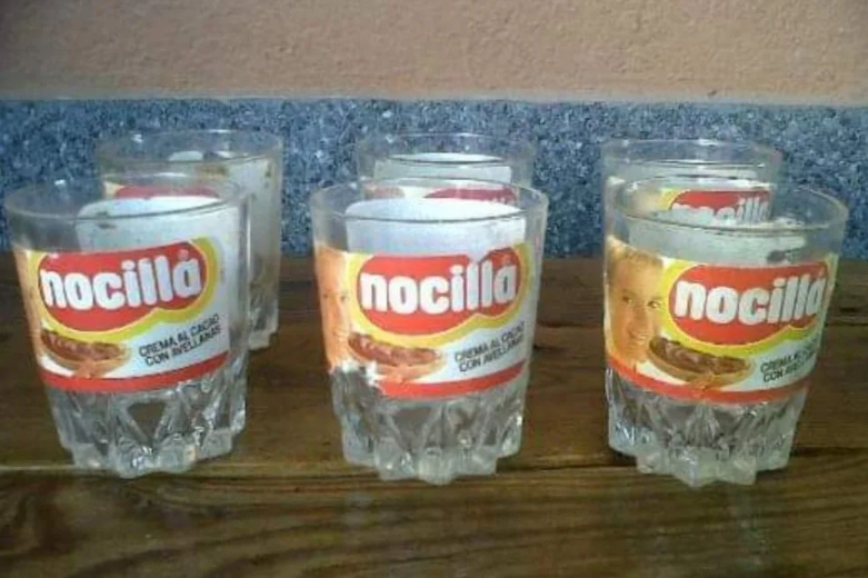 Vasos de cristal de Nocilla.