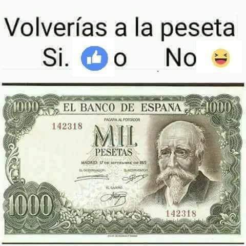 Billete verde de 1.000 pesetas con el retrato de José Echegaray.
